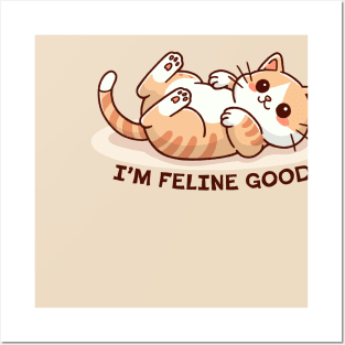 I'm feeling good cat Posters and Art